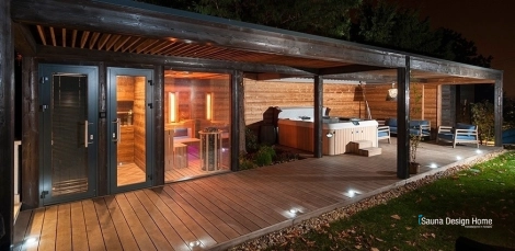 Komfortný exteriérový sauna dom na mieru