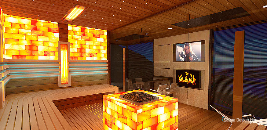 Monaco saunový dom s odpočívadlom a sprchou