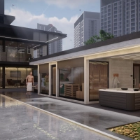 Saunový domček pre privátny panoramatický penthouse