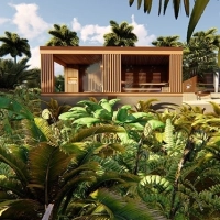 Exteriérový sauna dom