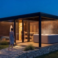 prémiový saunový dom s krytou terasou