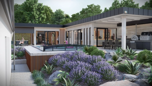 Saunový dom v luxusnom vyhotovení na vonkajší použitie