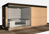 Exteriérová sauna -  plán