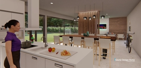 Drevená predelovcia stena