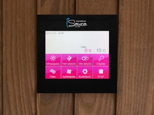  Predný panel ovládač sauny s dotykovou obrazovkou