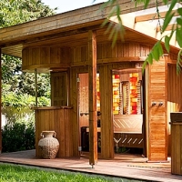 Materiál sauny -  drevený obklad thermowood jelša