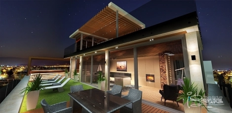 Sauna wellness stavba rezidencia