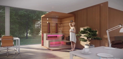 Interiérová kombi sauna 