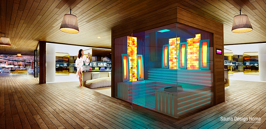 Kombinovaná sauna na mieru so soľnou terapiou