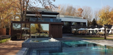 Stavba exteriérovej prémiovej sauny